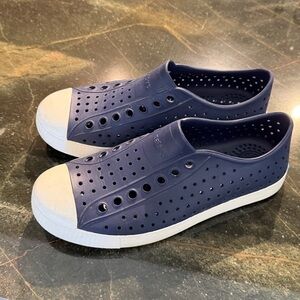 Natives Blue Perforated Slip-On Shoes